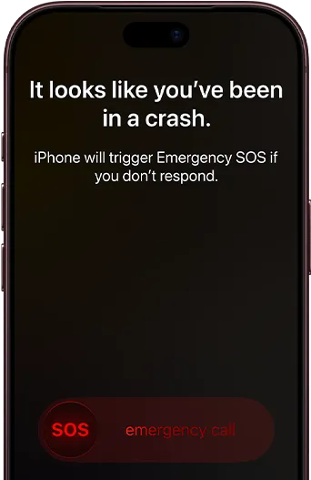 iPhone 18 Pro, Burgundy. Screen shows satellite connection interface with a green dot indicating the device’s location, with text “Keep Pointing at Satellite” and “Connected” at the top, iMessage conversation underneath