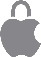 Apple logo with a lock icon