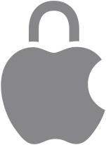 Apple logo with a lock icon