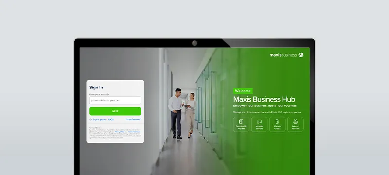 Step 1 Log in to Maxis Business Hub (MBH)