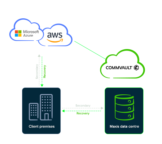 Primary backup in a Maxis data centre