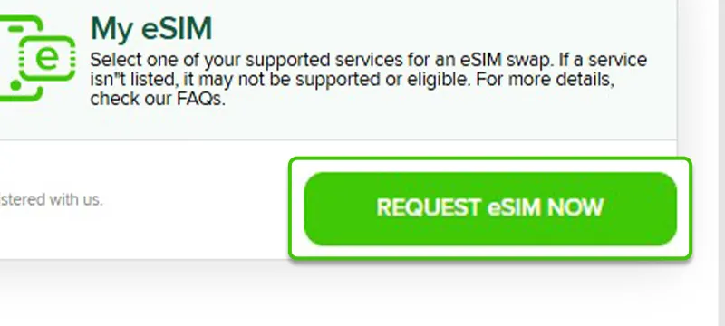 Request New eSIM - Request eSIM 
