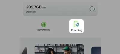 Step 1 - Tap on “Roaming”. 
